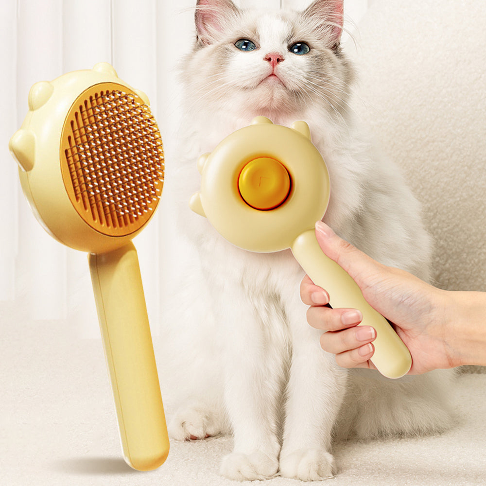 PawRoll Pet Magic Comb — Self-Cleaning Hair Removal Brush for Cats & Dogs