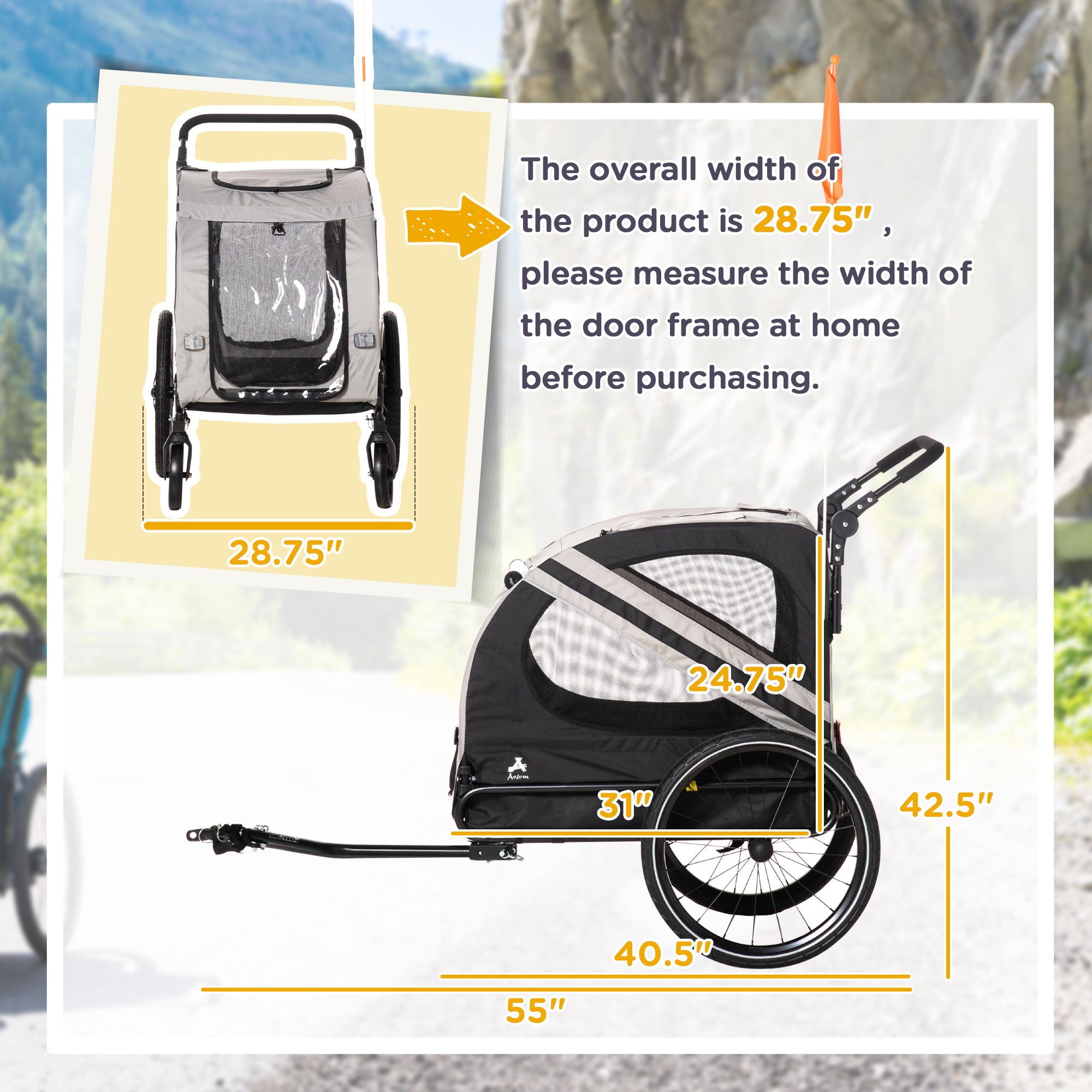 PawRoll Adventure Pet Trailer