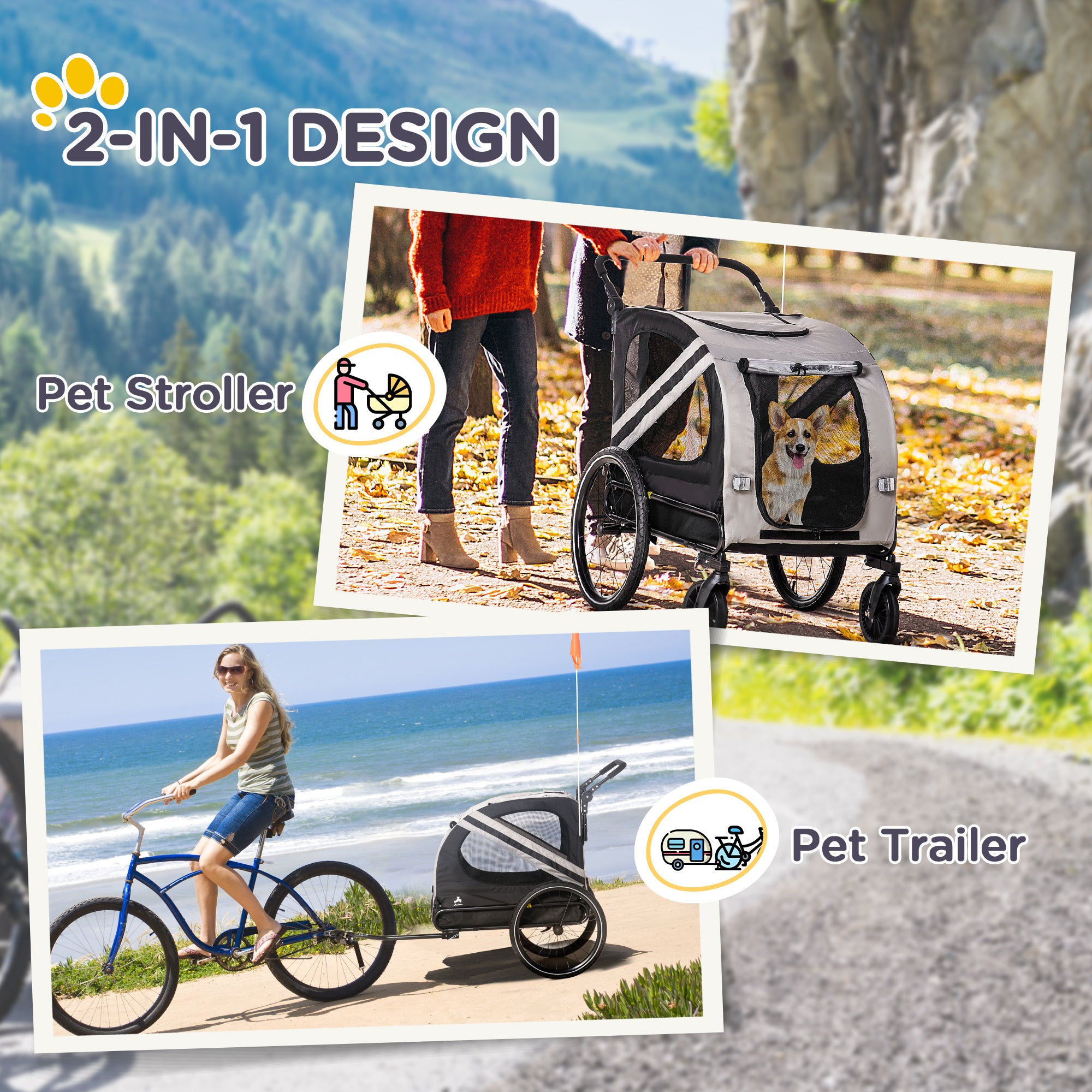 PawRoll Adventure Pet Trailer
